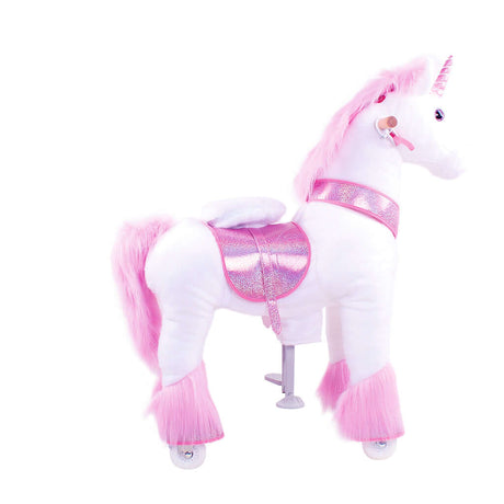 Toddlers Pink Indoor/Outdoor Ride-On Unicorn with Cushioned Seat, Anti-Slip Wheels (Ages 4–7)