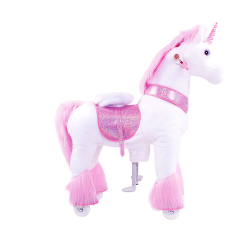 Toddlers Pink Indoor/Outdoor Ride-On Unicorn with Cushioned Seat, Anti-Slip Wheels (Ages 4–7)
