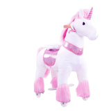 Toddlers Pink Indoor/Outdoor Ride-On Unicorn with Cushioned Seat, Anti-Slip Wheels (Ages 4–7)