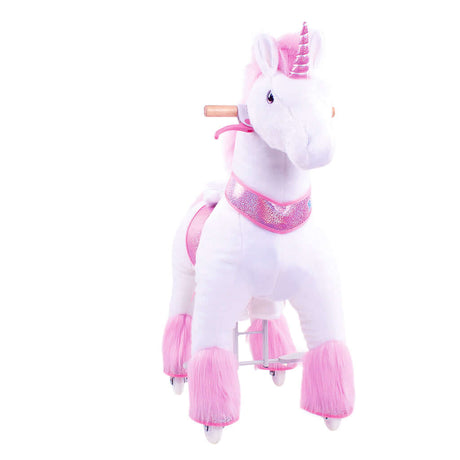 Toddlers Pink Indoor/Outdoor Ride-On Unicorn with Cushioned Seat, Anti-Slip Wheels (Ages 4–7)