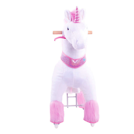 Toddlers Pink Indoor/Outdoor Ride-On Unicorn with Cushioned Seat, Anti-Slip Wheels (Ages 4–7)