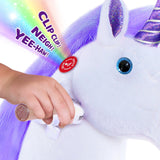 Toddlers Purple Indoor/Outdoor Ride-On Unicorn with Cushioned Seat, Anti-Slip Wheels (Ages 4–7)