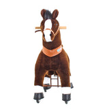 Toddlers Chocolate Indoor/Outdoor Ride-On Pony with Cushioned Seat, Anti-Slip Wheels (Ages 4–7)