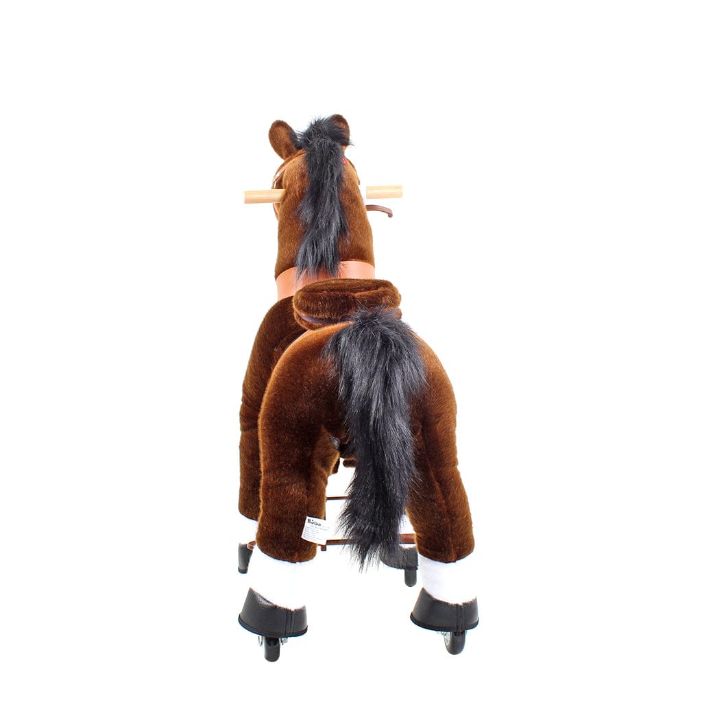 Toddlers Chocolate Indoor/Outdoor Ride-On Pony with Cushioned Seat, Anti-Slip Wheels (Ages 4–7)