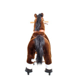 Toddlers Chocolate Indoor/Outdoor Ride-On Pony with Cushioned Seat, Anti-Slip Wheels (Ages 4–7)