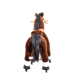 Toddlers Chocolate Indoor/Outdoor Ride-On Pony with Cushioned Seat, Anti-Slip Wheels (Ages 4–7)