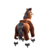 Toddlers Chocolate Indoor/Outdoor Ride-On Pony with Cushioned Seat, Anti-Slip Wheels (Ages 4–7)