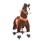 Toddlers Chocolate Indoor/Outdoor Ride-On Pony with Cushioned Seat, Anti-Slip Wheels (Ages 4–7)