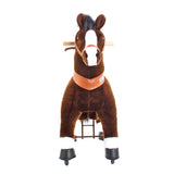 Toddlers Chocolate Indoor/Outdoor Ride-On Pony with Cushioned Seat, Anti-Slip Wheels (Ages 4–7)