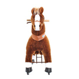 Toddlers Brown Indoor/Outdoor Ride-On Pony with Cushioned Seat, Anti-Slip Wheels (Ages 4–7)