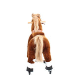 Toddlers Brown Indoor/Outdoor Ride-On Pony with Cushioned Seat, Anti-Slip Wheels (Ages 4–7)
