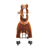 Toddlers Brown Indoor/Outdoor Ride-On Pony with Cushioned Seat, Anti-Slip Wheels (Ages 4–7)