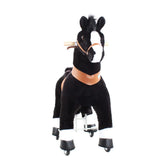 Toddlers Black Indoor/Outdoor Ride-On Pony with Cushioned Seat, Anti-Slip Wheels (Ages 4–7)