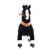 Toddlers Black Indoor/Outdoor Ride-On Pony with Cushioned Seat, Anti-Slip Wheels (Ages 4–7)