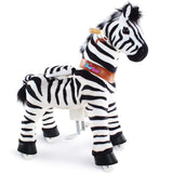 Toddlers Indoor/Outdoor Ride-On Zebra with Cushioned Seat, Anti-Slip Wheels (Ages 4–7)