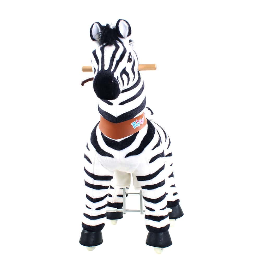 Toddlers Indoor/Outdoor Ride-On Zebra with Cushioned Seat, Anti-Slip Wheels (Ages 4–7)