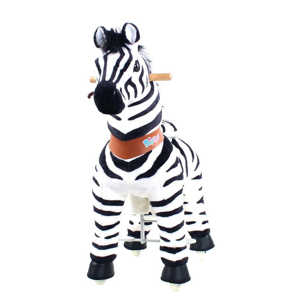 Toddlers Indoor/Outdoor Ride-On Zebra with Cushioned Seat, Anti-Slip Wheels (Ages 4–7)