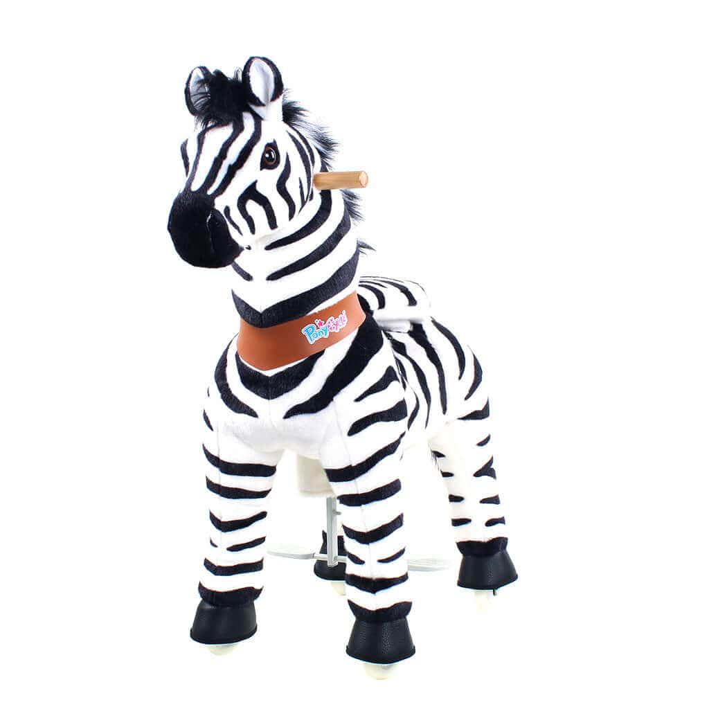 Toddlers Indoor/Outdoor Ride-On Zebra with Cushioned Seat, Anti-Slip Wheels (Ages 4–7)