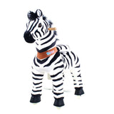 Toddlers Indoor/Outdoor Ride-On Zebra with Cushioned Seat, Anti-Slip Wheels (Ages 4–7)