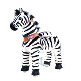 Toddlers Indoor/Outdoor Ride-On Zebra with Cushioned Seat, Anti-Slip Wheels (Ages 4–7)