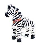 Toddlers Indoor/Outdoor Ride-On Zebra with Cushioned Seat, Anti-Slip Wheels (Ages 4–7)