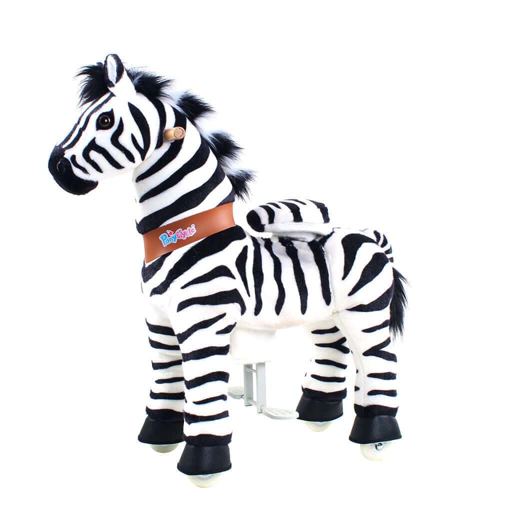 Toddlers Indoor/Outdoor Ride-On Zebra with Cushioned Seat, Anti-Slip Wheels (Ages 4–7)