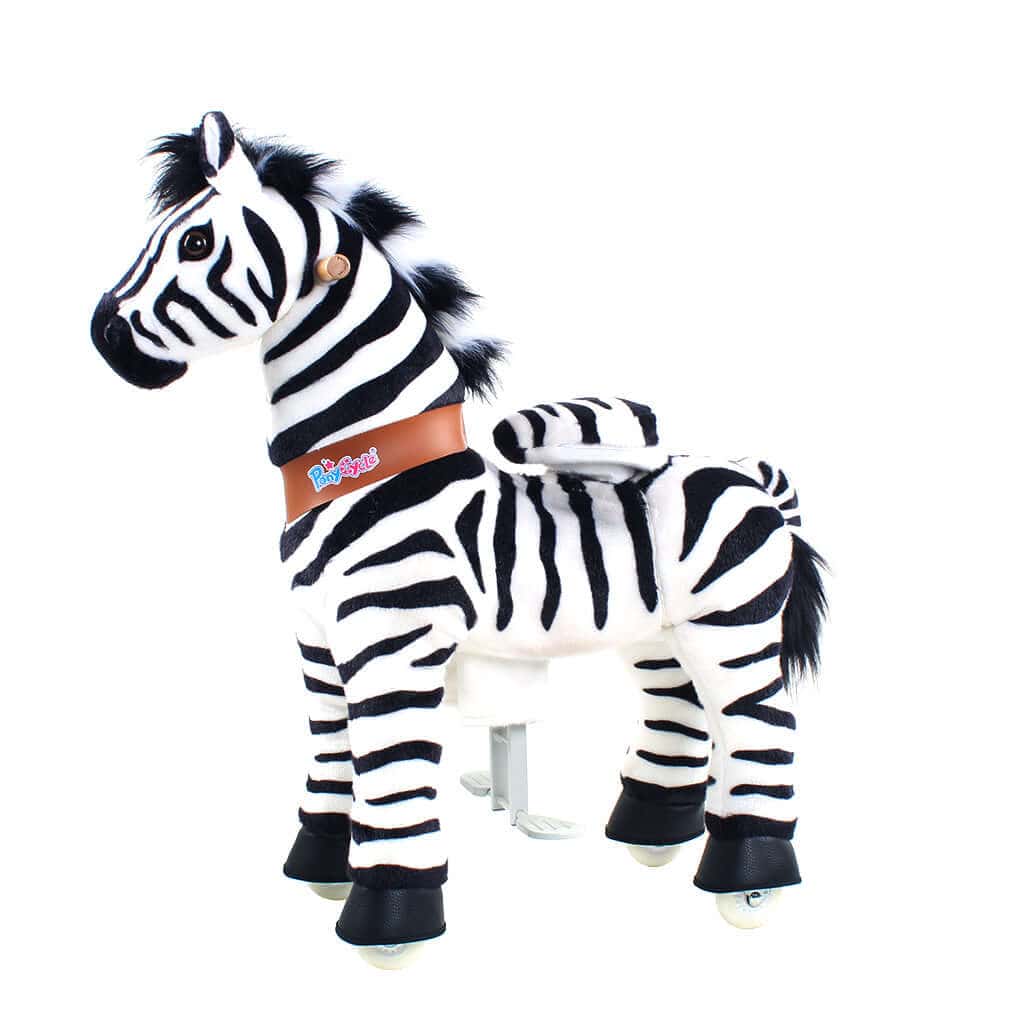 Toddlers Indoor/Outdoor Ride-On Zebra with Cushioned Seat, Anti-Slip Wheels (Ages 4–7)