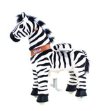 Toddlers Indoor/Outdoor Ride-On Zebra with Cushioned Seat, Anti-Slip Wheels (Ages 4–7)