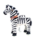 Toddlers Indoor/Outdoor Ride-On Zebra with Cushioned Seat, Anti-Slip Wheels (Ages 4–7)