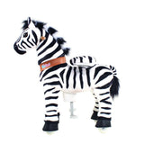 Toddlers Indoor/Outdoor Ride-On Zebra with Cushioned Seat, Anti-Slip Wheels (Ages 4–7)