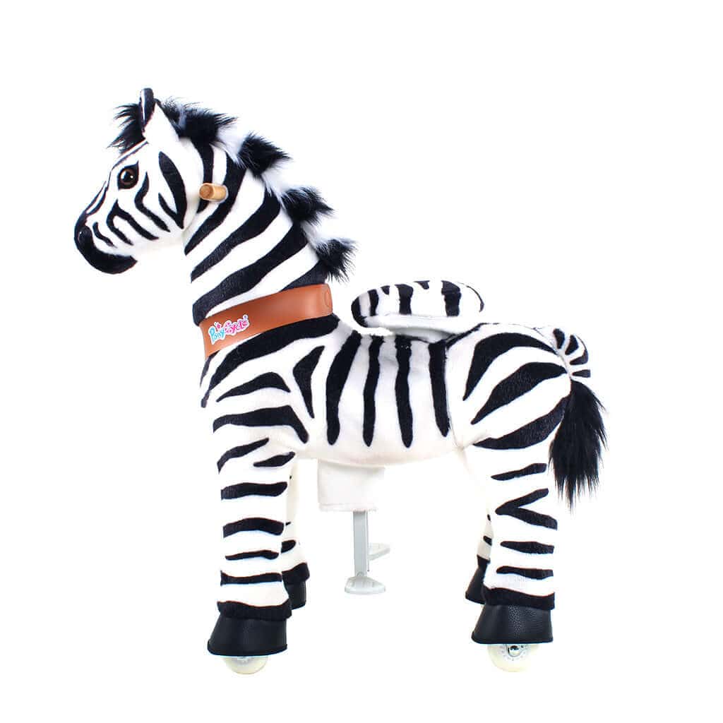 Toddlers Indoor/Outdoor Ride-On Zebra with Cushioned Seat, Anti-Slip Wheels (Ages 4–7)