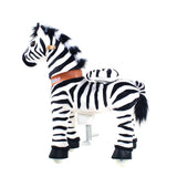 Toddlers Indoor/Outdoor Ride-On Zebra with Cushioned Seat, Anti-Slip Wheels (Ages 4–7)