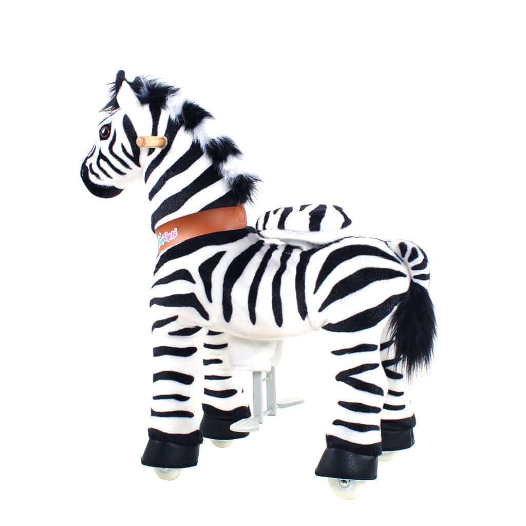 Toddlers Indoor/Outdoor Ride-On Zebra with Cushioned Seat, Anti-Slip Wheels (Ages 4–7)