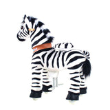 Toddlers Indoor/Outdoor Ride-On Zebra with Cushioned Seat, Anti-Slip Wheels (Ages 4–7)