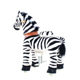 Toddlers Indoor/Outdoor Ride-On Zebra with Cushioned Seat, Anti-Slip Wheels (Ages 4–7)