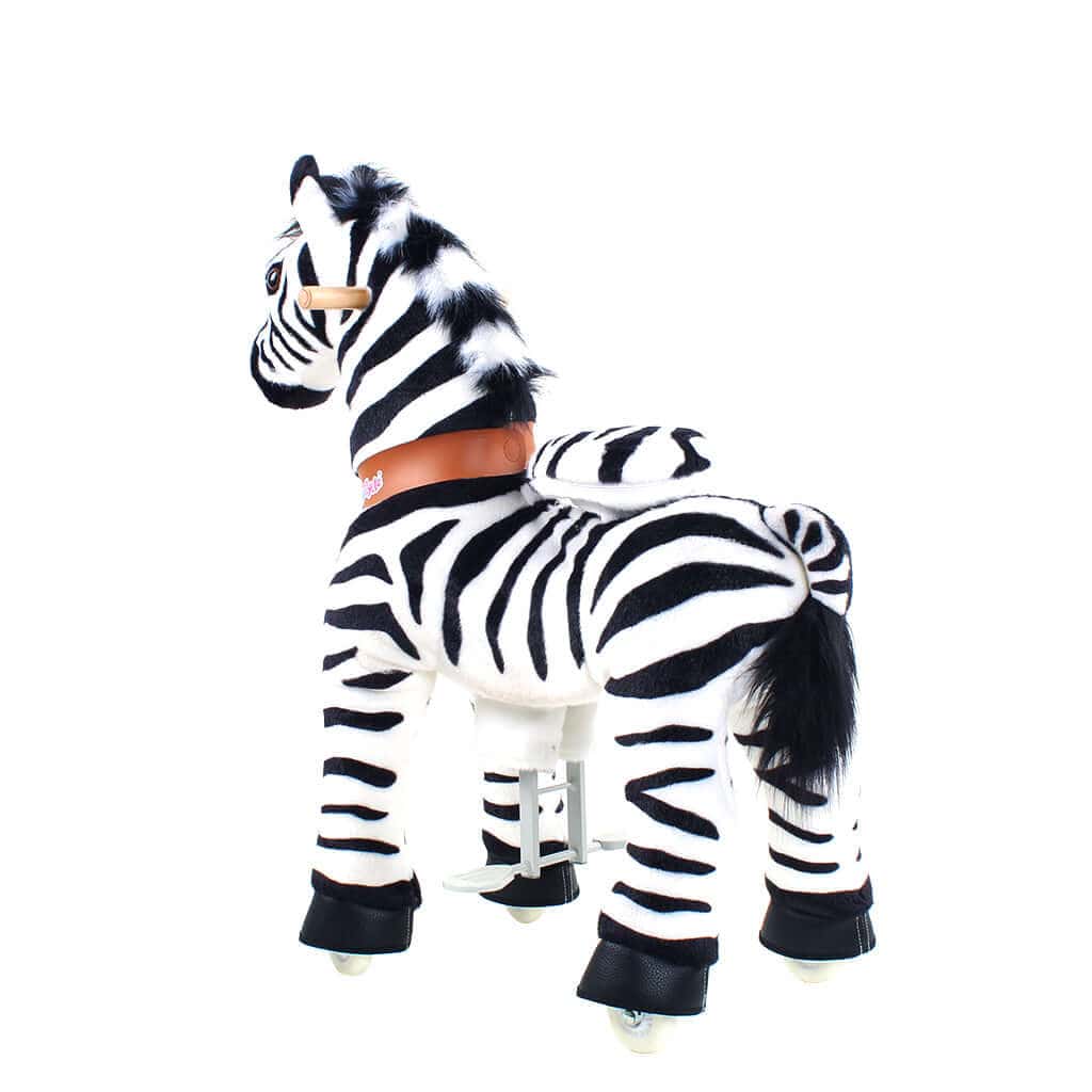 Toddlers Indoor/Outdoor Ride-On Zebra with Cushioned Seat, Anti-Slip Wheels (Ages 4–7)