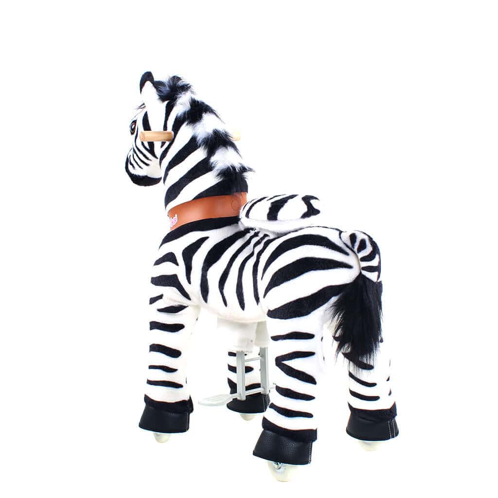 Toddlers Indoor/Outdoor Ride-On Zebra with Cushioned Seat, Anti-Slip Wheels (Ages 4–7)