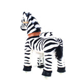 Toddlers Indoor/Outdoor Ride-On Zebra with Cushioned Seat, Anti-Slip Wheels (Ages 4–7)