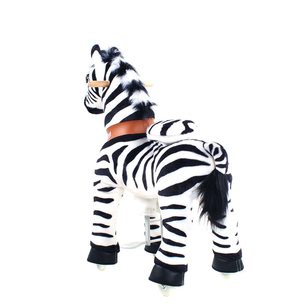 Toddlers Indoor/Outdoor Ride-On Zebra with Cushioned Seat, Anti-Slip Wheels (Ages 4–7)