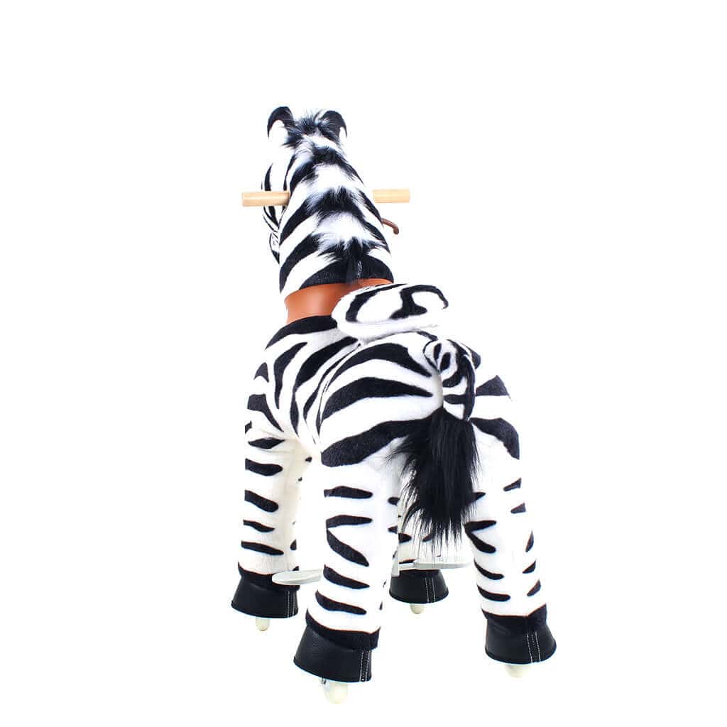 Toddlers Indoor/Outdoor Ride-On Zebra with Cushioned Seat, Anti-Slip Wheels (Ages 4–7)