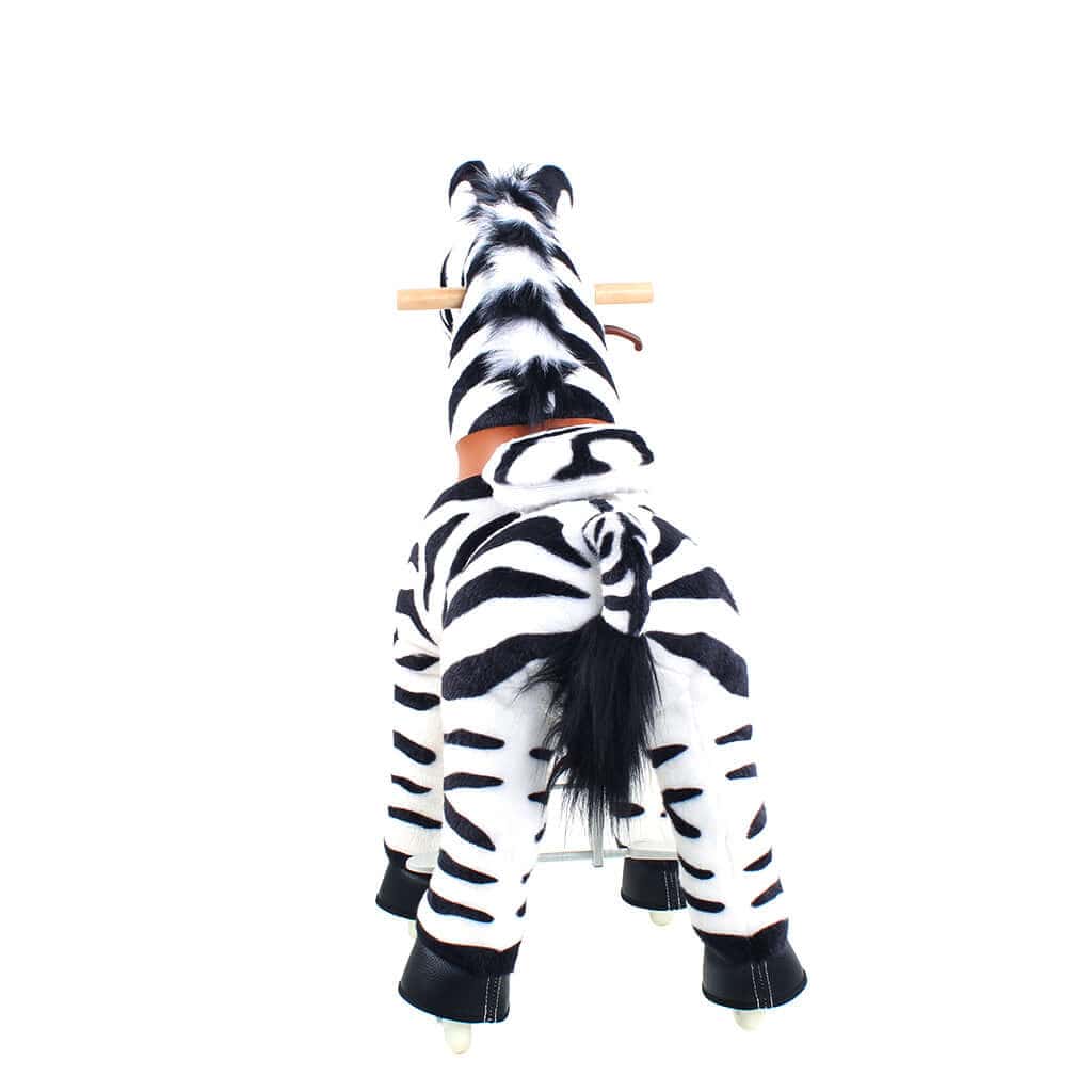 Toddlers Indoor/Outdoor Ride-On Zebra with Cushioned Seat, Anti-Slip Wheels (Ages 4–7)