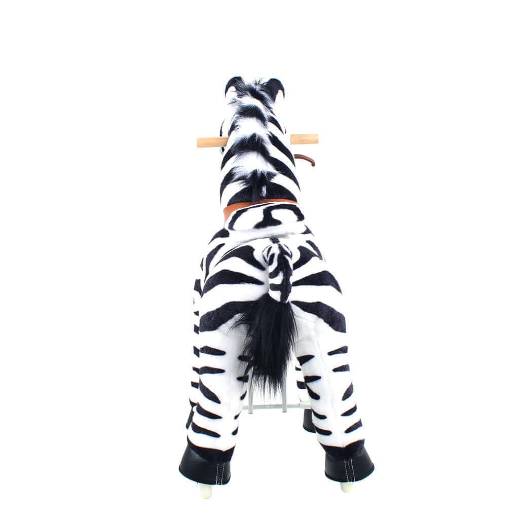 Toddlers Indoor/Outdoor Ride-On Zebra with Cushioned Seat, Anti-Slip Wheels (Ages 4–7)