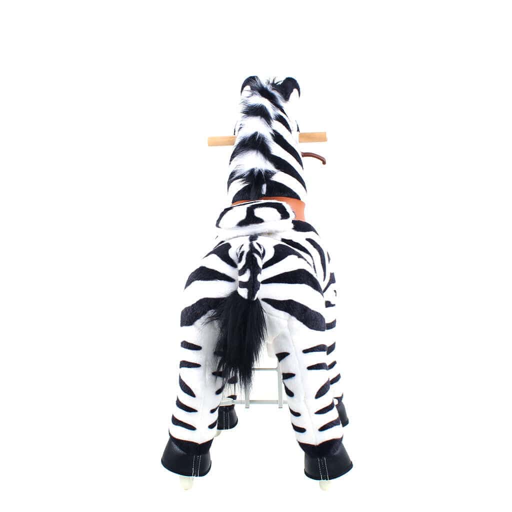 Toddlers Indoor/Outdoor Ride-On Zebra with Cushioned Seat, Anti-Slip Wheels (Ages 4–7)