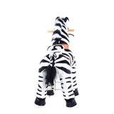 Toddlers Indoor/Outdoor Ride-On Zebra with Cushioned Seat, Anti-Slip Wheels (Ages 4–7)