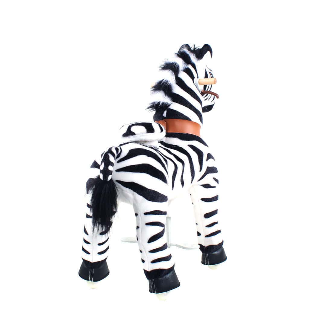 Toddlers Indoor/Outdoor Ride-On Zebra with Cushioned Seat, Anti-Slip Wheels (Ages 4–7)