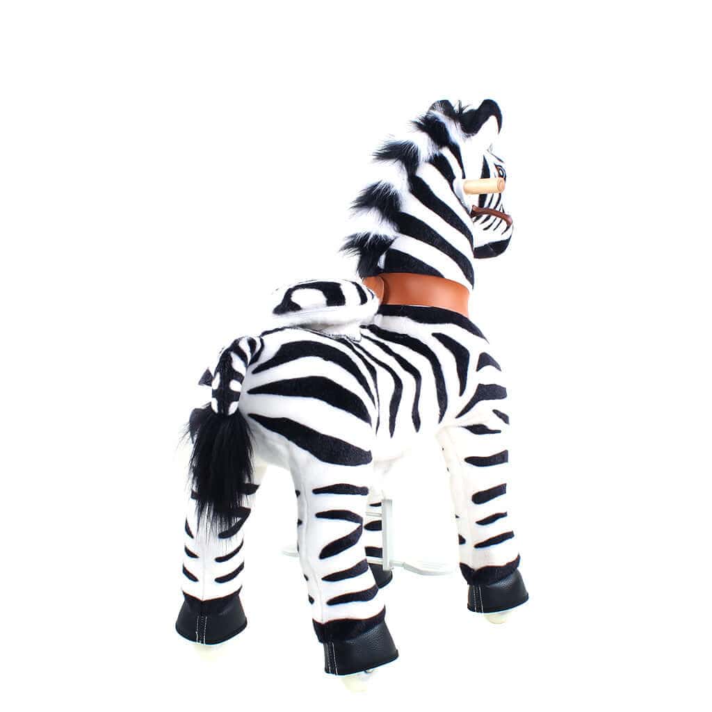 Toddlers Indoor/Outdoor Ride-On Zebra with Cushioned Seat, Anti-Slip Wheels (Ages 4–7)