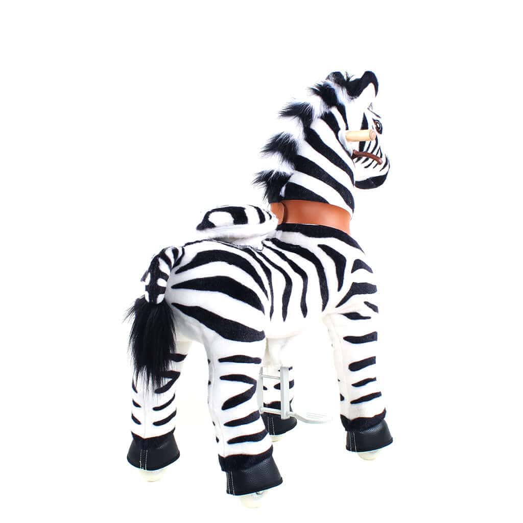 Toddlers Indoor/Outdoor Ride-On Zebra with Cushioned Seat, Anti-Slip Wheels (Ages 4–7)