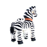 Toddlers Indoor/Outdoor Ride-On Zebra with Cushioned Seat, Anti-Slip Wheels (Ages 4–7)