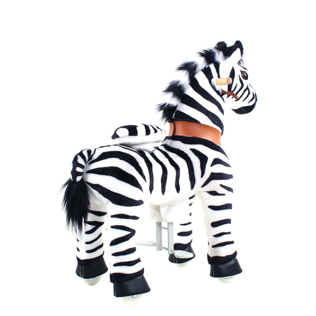 Toddlers Indoor/Outdoor Ride-On Zebra with Cushioned Seat, Anti-Slip Wheels (Ages 4–7)