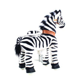 Toddlers Indoor/Outdoor Ride-On Zebra with Cushioned Seat, Anti-Slip Wheels (Ages 4–7)